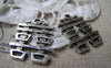 Accessories - Double Happiness Wedding Decoration Tibetan Silver Chinese Character Charms 20x22mm Set Of 10 Pcs A1306