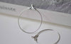 Accessories - Earring Hoops Platinum White Gold Tone Round Ear Wire  30mm  Set Of 10 PcsA7813