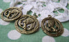 Accessories - Egyptian Queen Nefertiti Antique Bronze Round Charms 24mm Set Of 10 Pcs A691