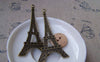 Accessories - Eiffel Tower Pendants Antique Bronze Charms Double Sided 35x68mm Set Of 6 A1669