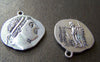 Accessories - European Man Pendants Antique Silver Classic Roman Charms 30mm Set Of 4 Pcs A1561
