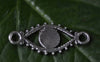 Accessories - Evil Eye Oval Connector Antique Silver Charms 12x30mm Set Of 10 Pcs A7893
