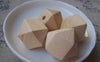 Accessories - Faceted Wood Beads Geometric Figure Solid Beads Findings 21mm Lot Of 20 Pcs A3736