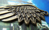 Accessories - Feather Charms Antique Bronze Huge Angel Wing Pendants 22x54mm Set Of 10 A1598