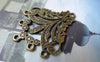Accessories - Flat Chandelier Earring Drops Antique Bronze Pendant Charms 30x36mm Set Of 10 Pcs A7180