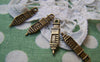 Accessories - Flat Syringe Charms Antique Bronze Pendant 4.5x22mm Set Of 20 Pcs A1463