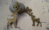 Accessories - Flower Deer Antlar Pendants Antique Bronze Charms 20x70mm Set Of 4 Pcs A1625
