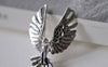 Accessories - Flying Bird Connector Antique Silver Eagle Hawk Pendants 31x40mm Set Of 10 A7874