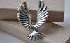 Accessories - Flying Bird Connector Antique Silver Eagle Hawk Pendants 31x40mm Set Of 10 A7874