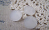 Accessories - Frosted Glass Cabochon Round Dome Cameo 16mm Set Of 20 Pcs A4982