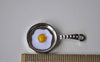 Accessories - Frying Pan With Egg Pendants Antique Silver Kitchen Cooking Charms 17x32mm Set Of 6 Pcs A7873