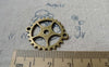 Accessories - Gear Connectors Antique Bronze Mechanical Watch Movement Pendants 25x28mm Set Of 10 Pcs A6540