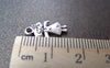 Accessories - Girl Charms Antique Silver Double Sided Small Charms 15mm Set Of 20 A1554