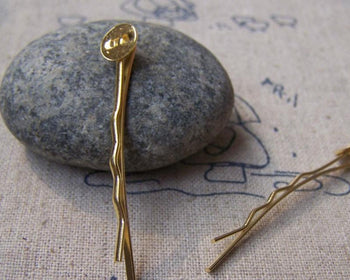 Accessories - Gold Bobby Pin Wavy Hair Clips Accessories 44mm Set Of 50 Pcs A2964