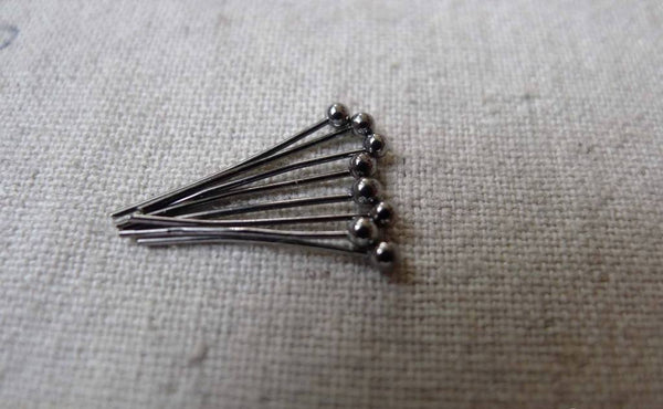 Accessories - Gunmetal Black Ball End Headpin - 24G - 16mm Set Of 100 Pcs  A7067