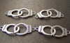 Accessories - Handcuff Charms Antique Silver Connectors 15x36mm Set Of 10 Pcs A220
