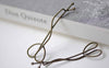 Accessories - Heart Bobby Pin Antique Bronze Wired Hair Clips 65mm Set Of 10 Pcs A7867