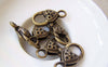Accessories - Heart Lobster Clasps Antiqued Bronze Clasps 12x25mm Set Of 10 Pcs A5255