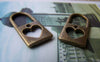 Accessories - Heart Lock Charms Antique Bronze Supplies 12x25mm Set Of 10 Pcs  A2813