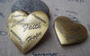 Accessories - Heart Locket Pendants Antique Bronze Brass Photo Locket Charms 45mm Set Of 2 A3544