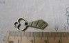 Accessories - Heart Necktie Charms Antique Bronze Pendants 13x30mm Set Of 30 Pcs A7834
