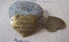 Accessories - Heart Pendants Antique Bronze Mother Charms Set Of 10 Pcs 25x30mm A4623