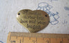 Accessories - Heart Pendants Antique Bronze Mother Charms Set Of 10 Pcs 25x30mm A4623