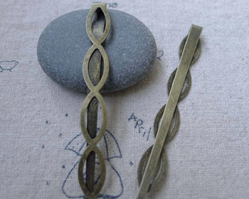 Accessories - Infinity Bobby Pin Antique Bronze Twisted Design Hair Clips 53mm Set Of 30 Pcs  A7538