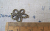 Accessories - Irregular Flower Embellishment Antique Bronze Brass Connector 15x18mm Set Of 20 Pcs A5297