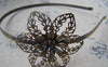 Accessories - Large Filigree Flower Headband Brushed Brass Hair Band 56mm Set Of 1 A4469