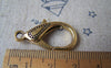 Accessories - Large Paisley Design Antiqued Gold Lobster Clasp Huge Size 15x30mm Set Of 10 Pcs A4588