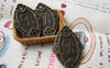 Accessories - Letter R Connector Antique Bronze Rhombus Charms  23x33mm Set Of 10 Pcs A1990