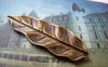 Accessories - Long Leaf Charms Antique Bronze Pendants 12x36mm Set Of 10 Pcs A324