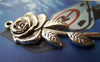Accessories - Long Stem Rose Flower Pendants Antique Silver Charms 19x44mm Set Of 10 Pcs A1021