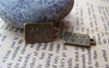 Accessories - Love Tag Antique Bronze Rectangle Valentine Charms 9x16mm Set Of 20 Pcs A3342