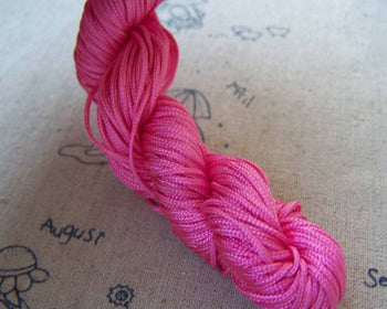 Accessories - Neon Pink Macrame Cord Thread Rattail Braided Nylon Chinese Knot One Bundle Of 36 Meters A5047