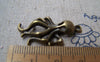Accessories - Octopus Pendants Antique Bronze 3D Charms 18x33mm Set Of 10 Pcs A1993