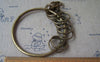 Keys & Locks - 1 PC Antique Bronze 10 Loops Swivel Lobster Clasp Keyring A4651