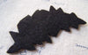 Accessories - One PC Headband Hair Band Decoration Black Felt Cloth Flower Branch With Glass Beads  60x120mm A5352