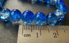 Accessories - One Strand (100 Pcs) Navy Blue Color Crackle Glass Beads  8mm A4801