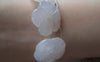 Accessories - One Strand (10pcs) Of Polished Natural White Quartz Plum Flower Gemstone 24mm A4905