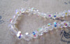 Accessories - One Strand (55pcs) White Faceted Rondelle Crystal Glass Beads 6mm A2457