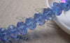 Accessories - One Strand (72 Pcs) Of AB Color Blue Faceted Rondelle Crystal Glass Beads 9x12mm A5000