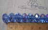 Accessories - One Strand (72 Pcs) Of AB Color Blue Faceted Rondelle Crystal Glass Beads 9x12mm A5000