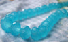 Accessories - One Strand (72 Pcs) Of Acid Blue Faceted Rondelle Crystal Glass Beads 8x10mm A3019