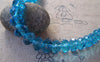 Accessories - One Strand (72 Pcs) Of Aqua Faceted Rondelle Crystal Glass Beads 8x10mm A5303
