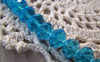 Accessories - One Strand (72 Pcs) Of Aqua Faceted Rondelle Crystal Glass Beads 8x10mm A5303