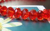 Accessories - One Strand (72 Pcs) Red Faceted Rondelle Crystal Glass Beads 7x10mm A3920