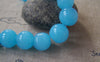 Accessories - One Strand Of Acid Blue Crystal Glass Round Beads (28pcs) 12mm A5345