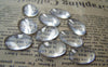 Accessories - Oval Glass Cabochon Domed Magnifying Glass Cameo 13x18mm Set Of 20 Pcs A3633